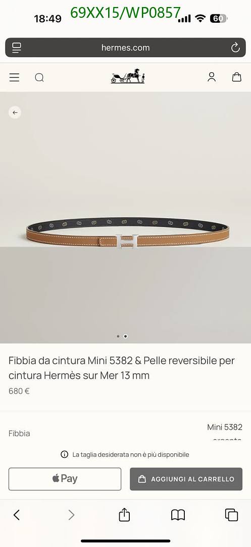 Hermes-Belts Code: WP0857 $: 69USD