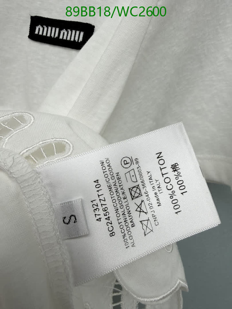 Miu Miu-Clothing Code: WC2600 $: 89USD