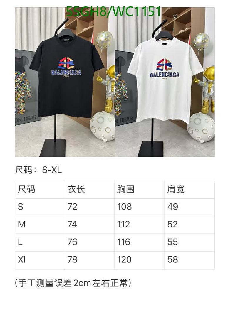 Balenciaga-Clothing Code: WC1151 $: 55USD