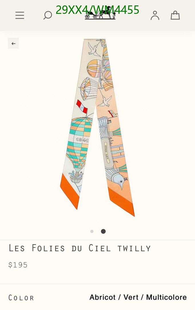 Hermes-Scarf Code: WM4455 $: 29USD