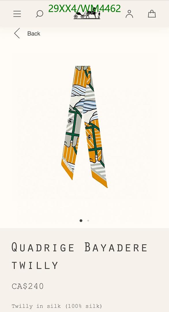 Hermes-Scarf Code: WM4462 $: 29USD