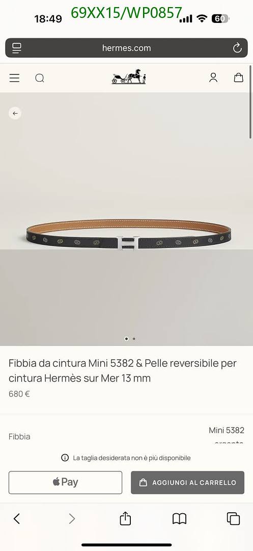Hermes-Belts Code: WP0857 $: 69USD