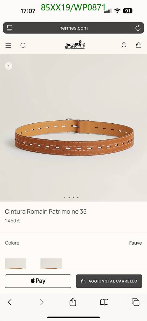 Hermes-Belts Code: WP0871 $: 85USD