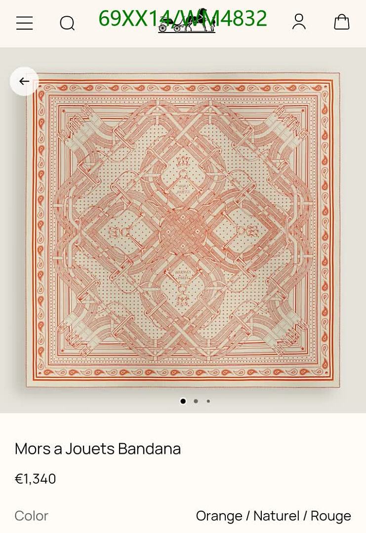 Hermes-Scarf Code: WM4832 $: 69USD