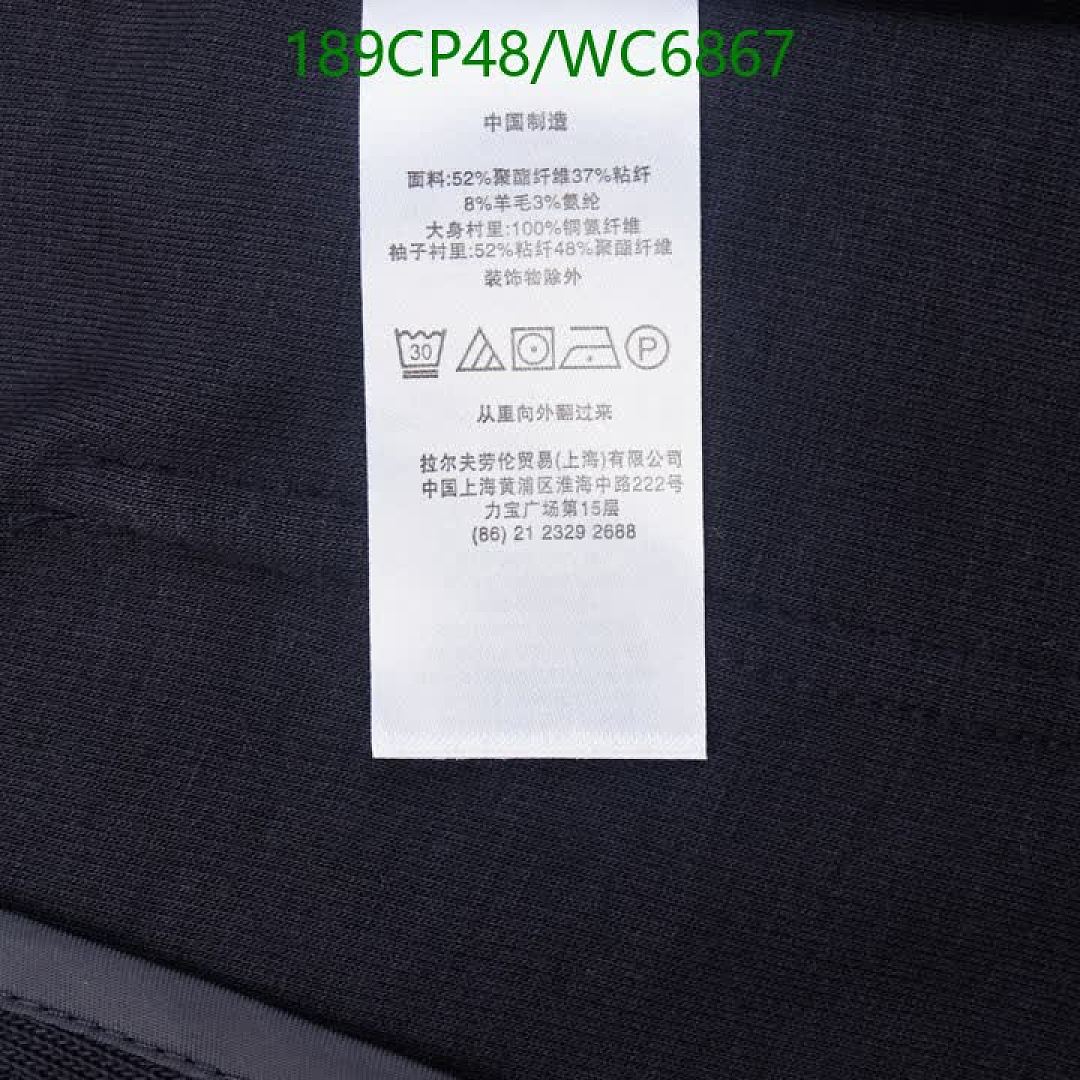 Ralph Lauren-Clothing Code: WC6867 $: 189USD