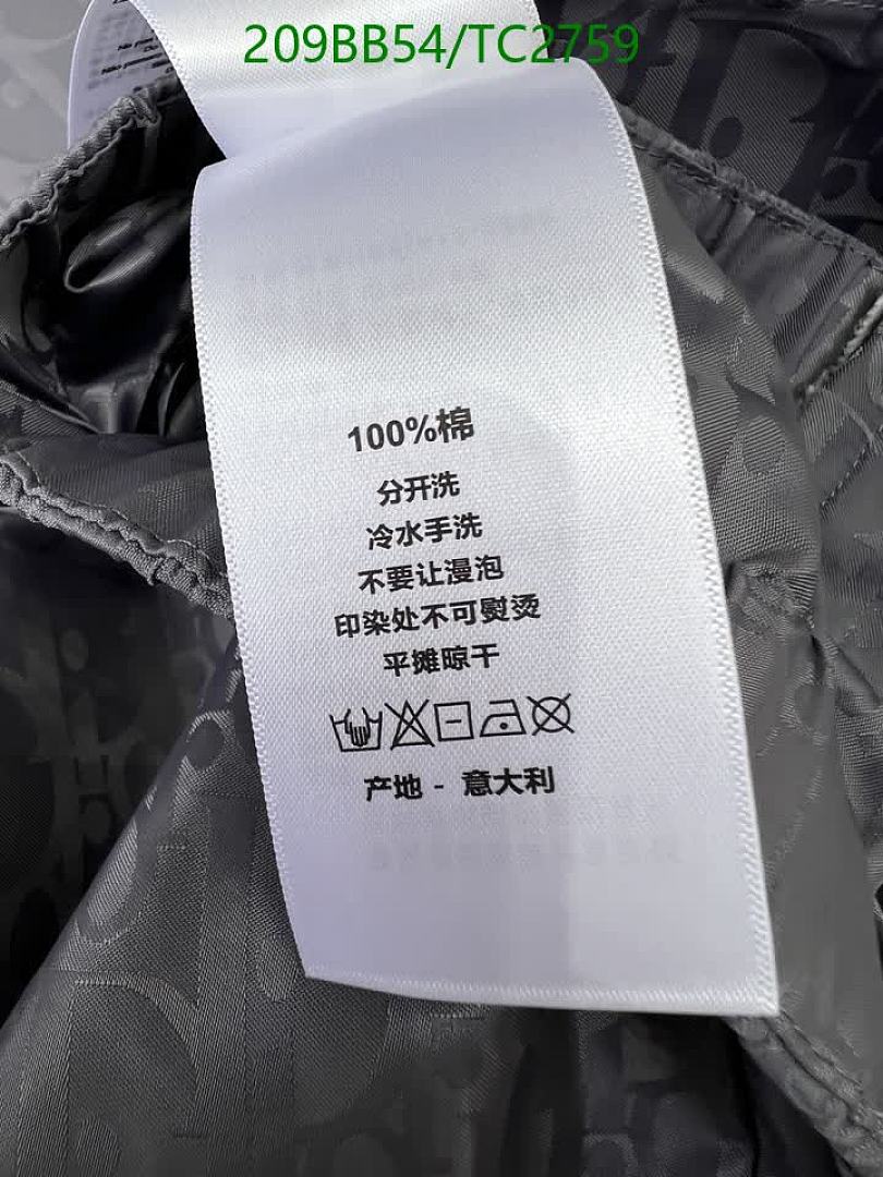 Dior-Clothing Code: TC2759 $: 209USD