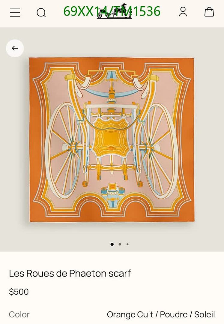 Hermes-Scarf Code: TM1536 $: 69USD