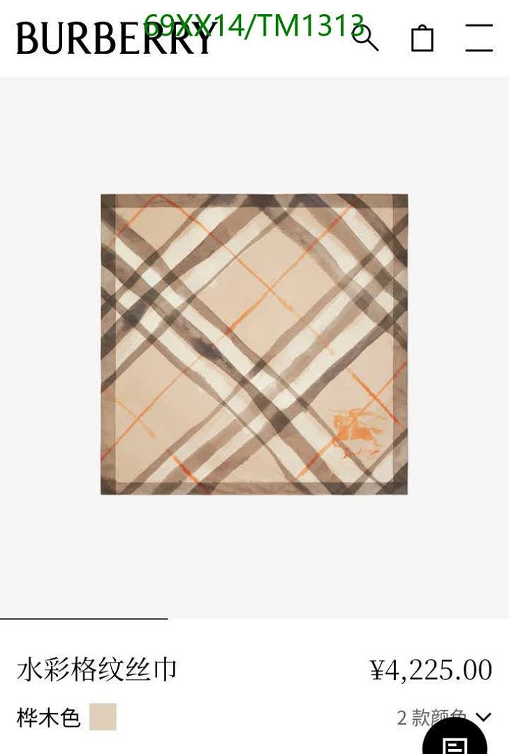 Burberry-Scarf Code: TM1313 $: 69USD