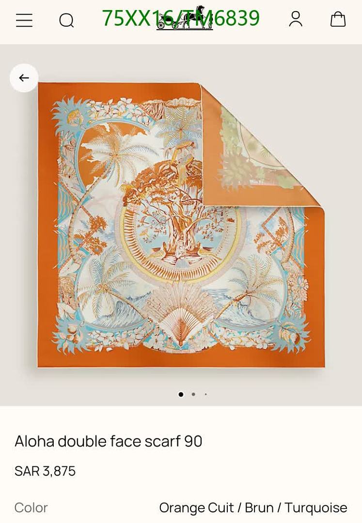 Hermes-Scarves Code: TM6839 $: 75USD