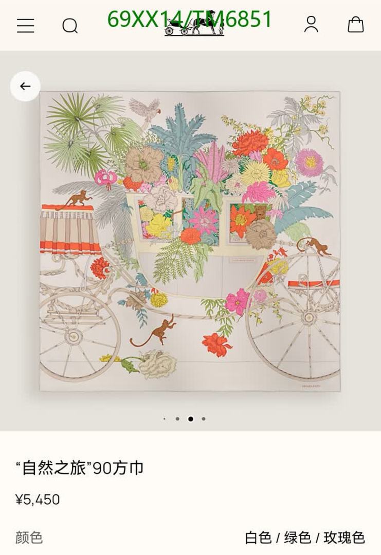 Hermes-Scarves Code: TM6851 $: 69USD