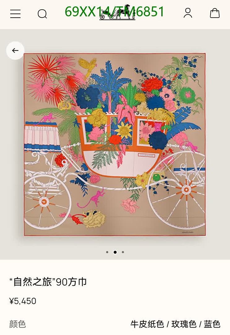 Hermes-Scarves Code: TM6851 $: 69USD