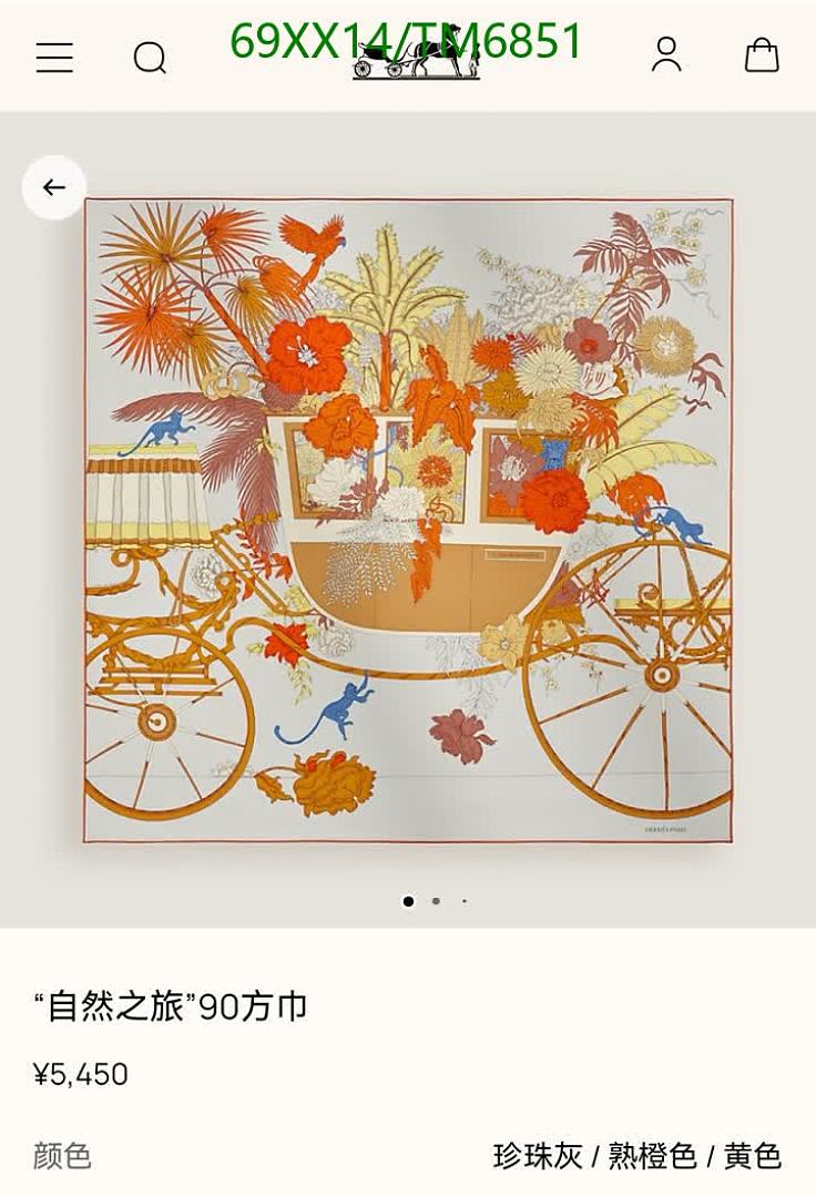 Hermes-Scarves Code: TM6851 $: 69USD