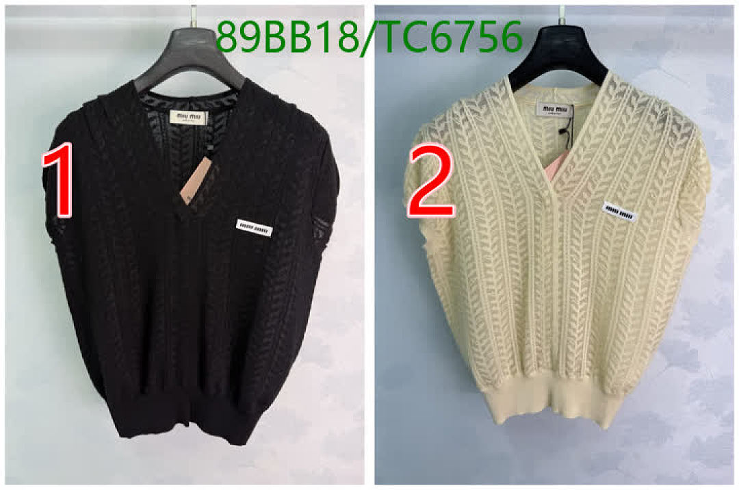 Miu Miu-Clothing Code: TC6756 $: 89USD