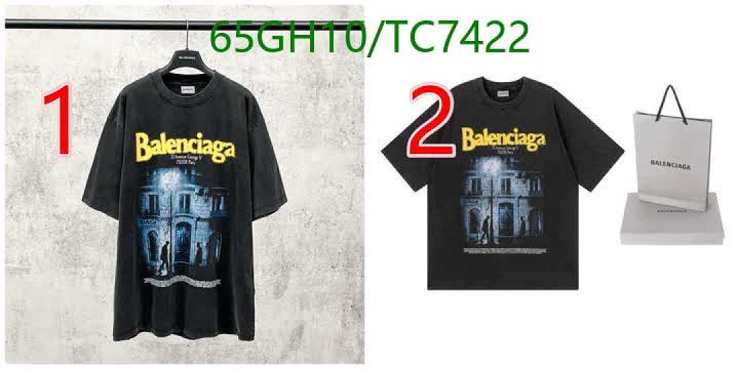 Balenciaga-Clothing Code: TC7422 $: 65USD
