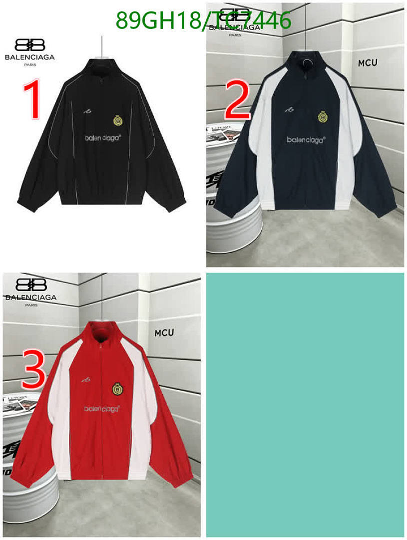 Balenciaga-Clothing Code: TC7446 $: 89USD