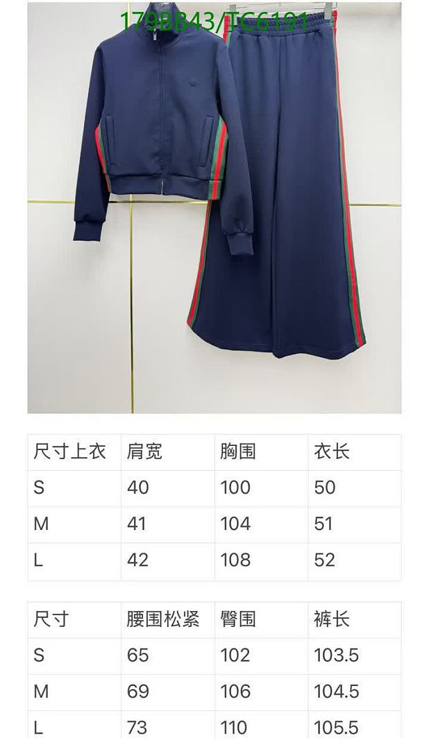 Gucci-Clothing Code: TC6191 $: 179USD