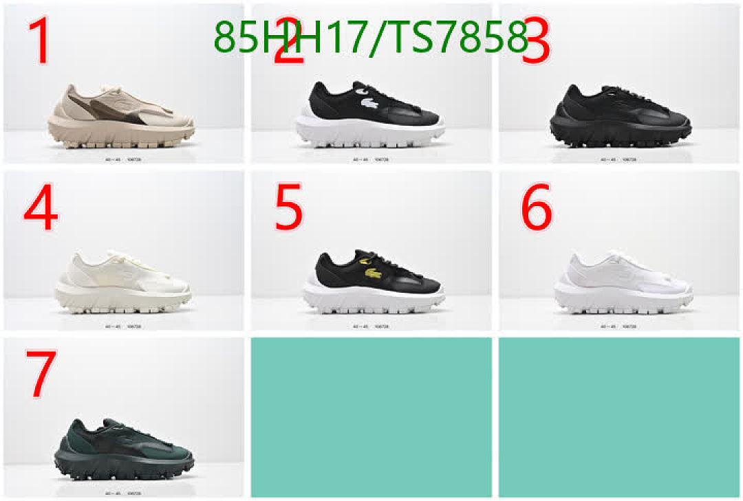 Lacoste-Shoes(Men) Code: TS7858 $: 85USD