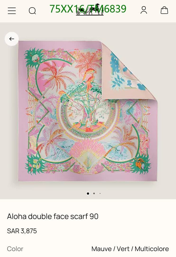 Hermes-Scarves Code: TM6839 $: 75USD