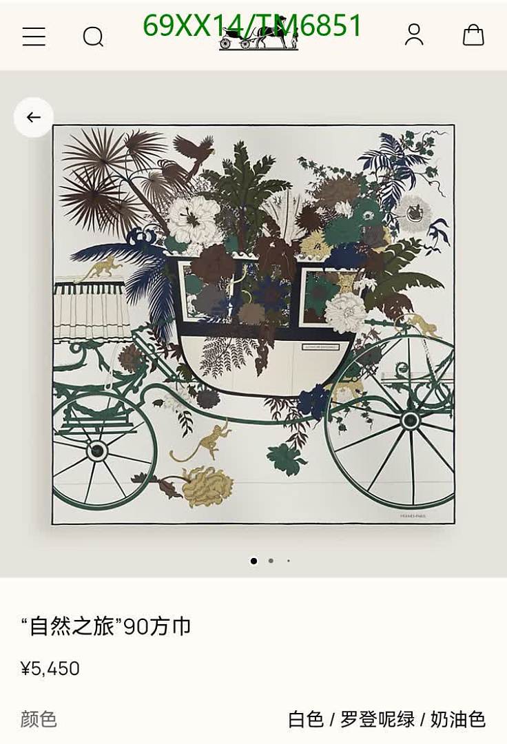 Hermes-Scarves Code: TM6851 $: 69USD