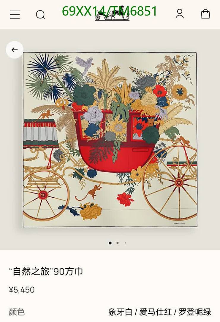 Hermes-Scarves Code: TM6851 $: 69USD