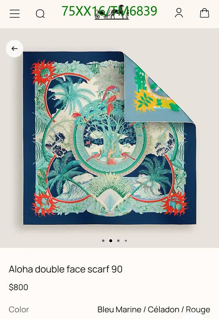 Hermes-Scarves Code: TM6839 $: 75USD