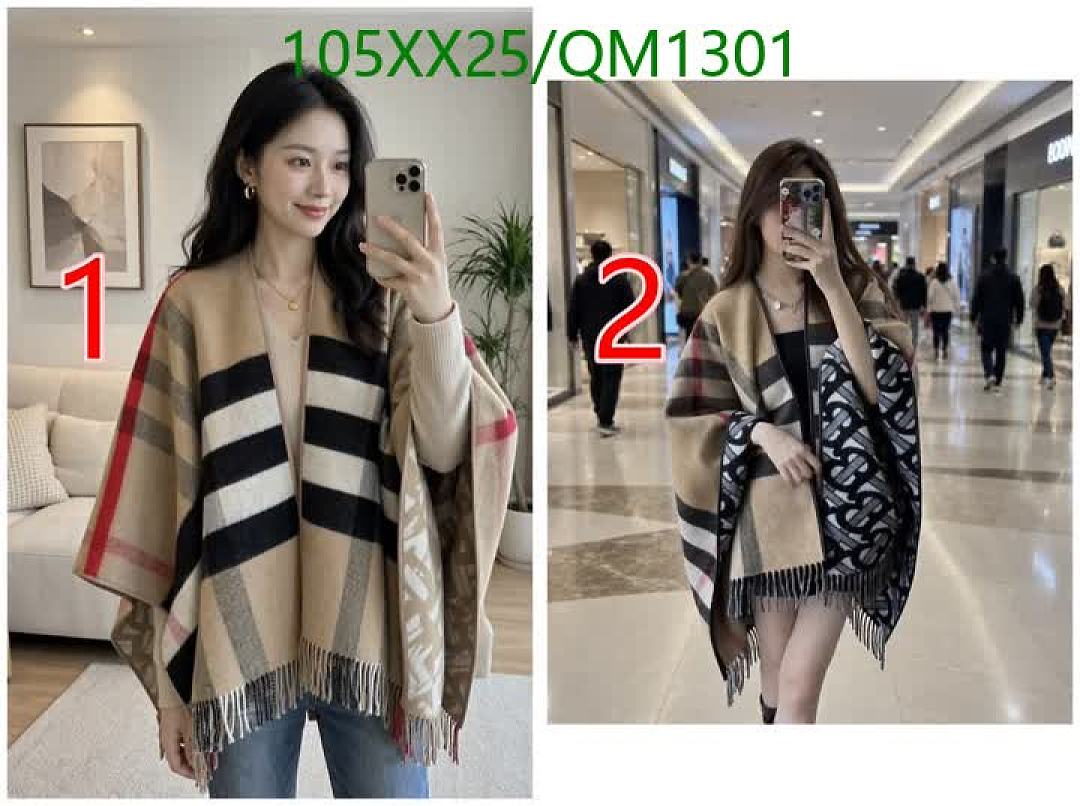 Burberry-Scarves Code: QM1301 $: 105USD