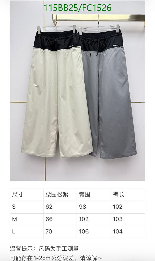 Miu Miu-Clothing Code: FC1526 $: 115USD