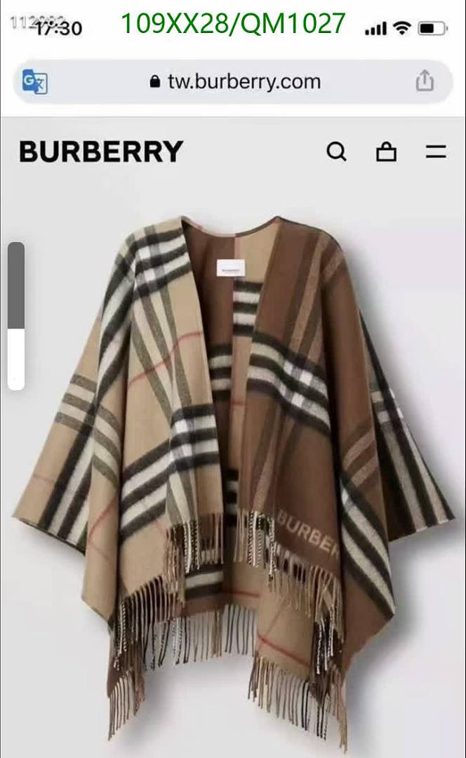 Burberry-Scarves Code: QM1027 $: 109USD