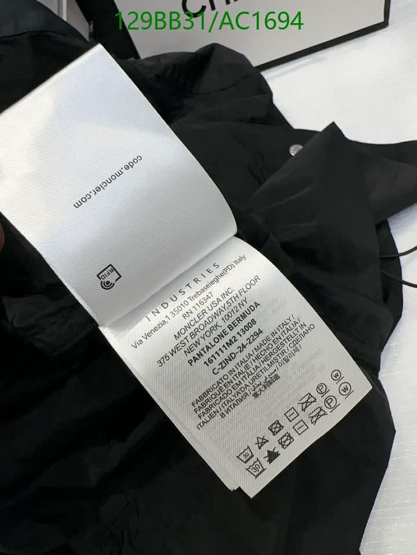 Moncler-Clothing Code: AC1694 $: 129USD