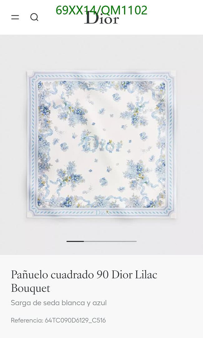 Dior-Scarves Code: QM1102 $: 69USD