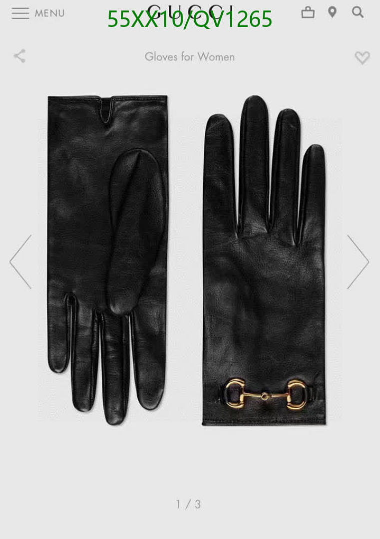 Gucci-Gloves Code: QV1265 $: 55USD
