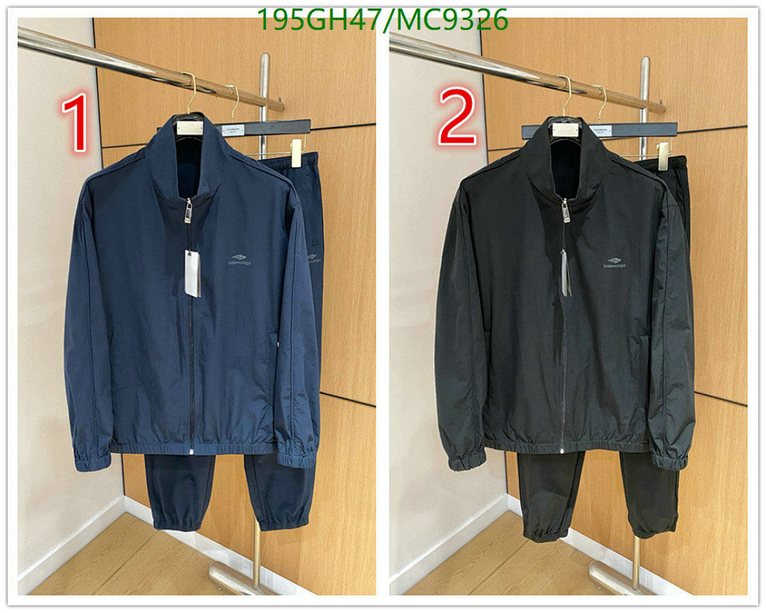 Balenciaga-Clothing Code: MC9326 $: 195USD