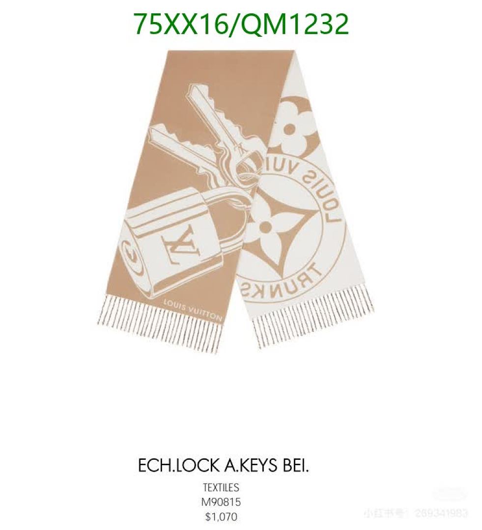 LV-Scarves Code: QM1232 $: 75USD