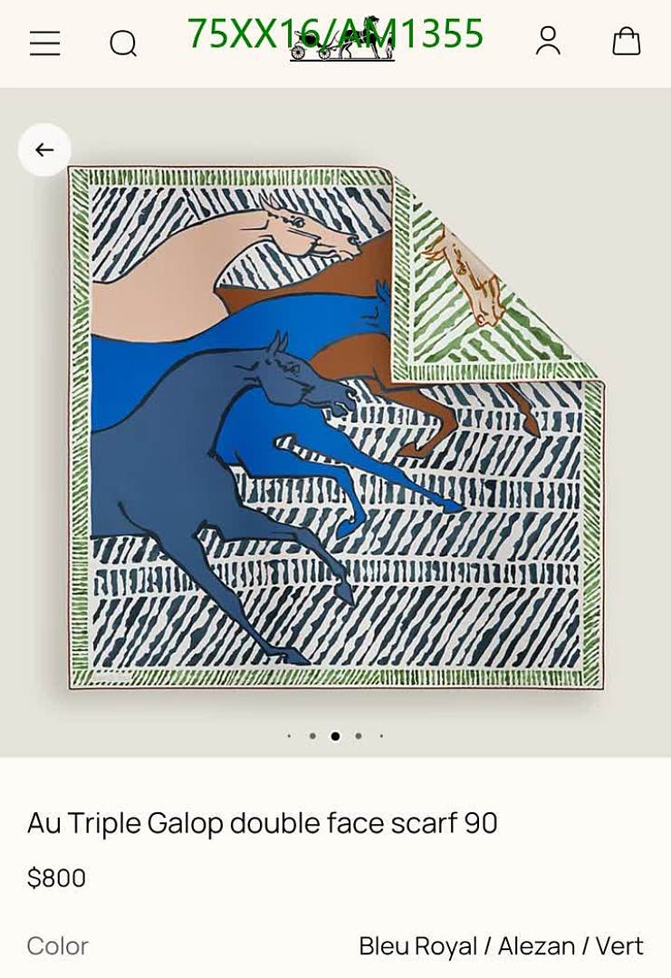 Hermes-Scarves Code: AM1355 $: 75USD