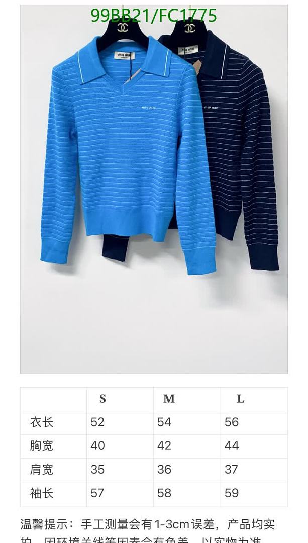 Miu Miu-Clothing Code: FC1775 $: 99USD