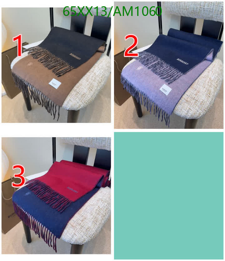 Burberry-Scarves Code: AM1060 $: 65USD