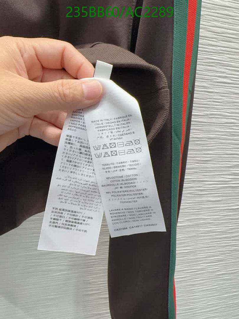 Gucci-Clothing Code: AC2289 $: 235USD