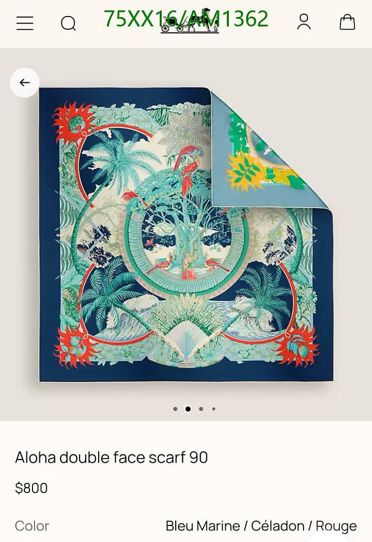 Hermes-Scarves Code: AM1362 $: 75USD