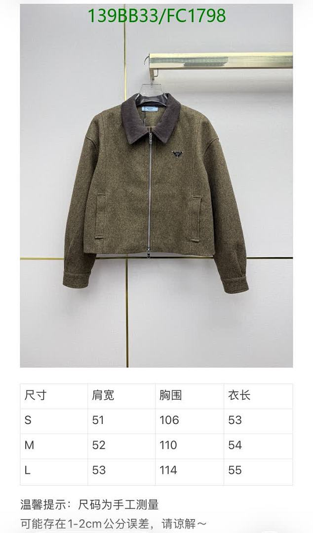 Prada-Clothing Code: FC1798 $: 139USD