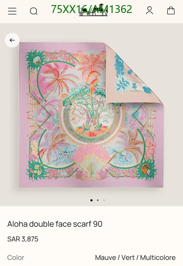 Hermes-Scarves Code: AM1362 $: 75USD