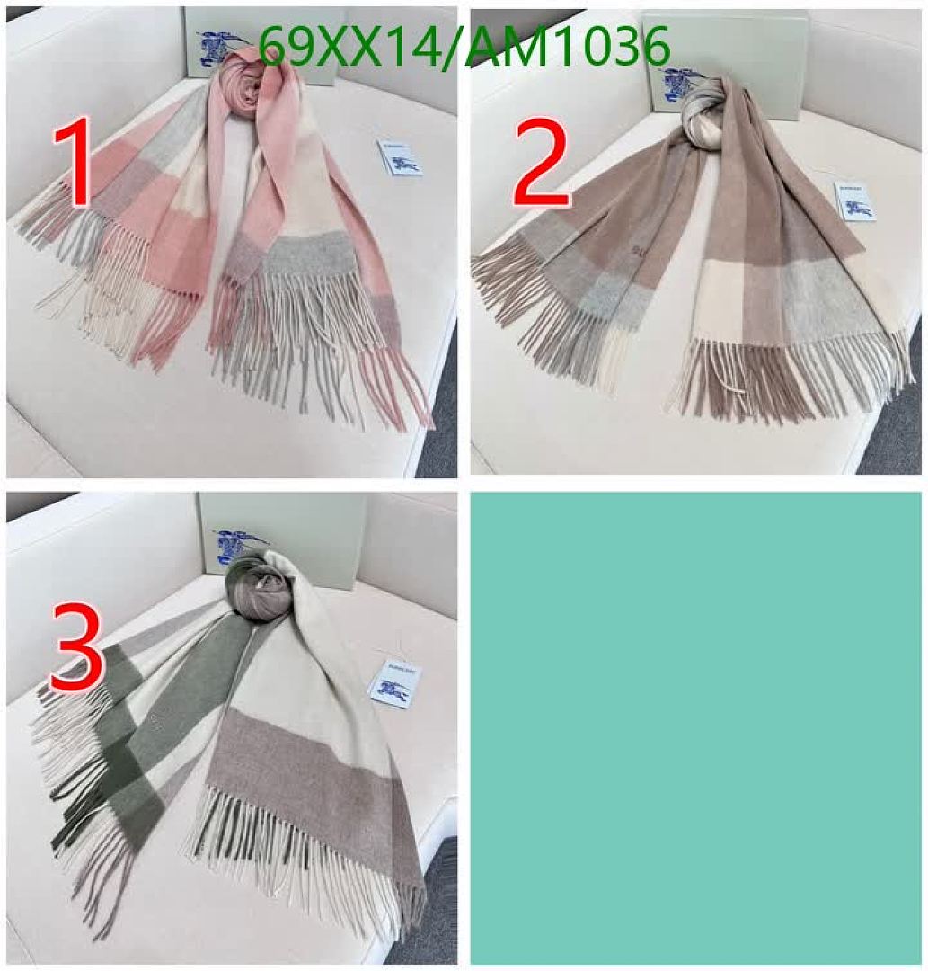 Burberry-Scarves Code: AM1036 $: 69USD
