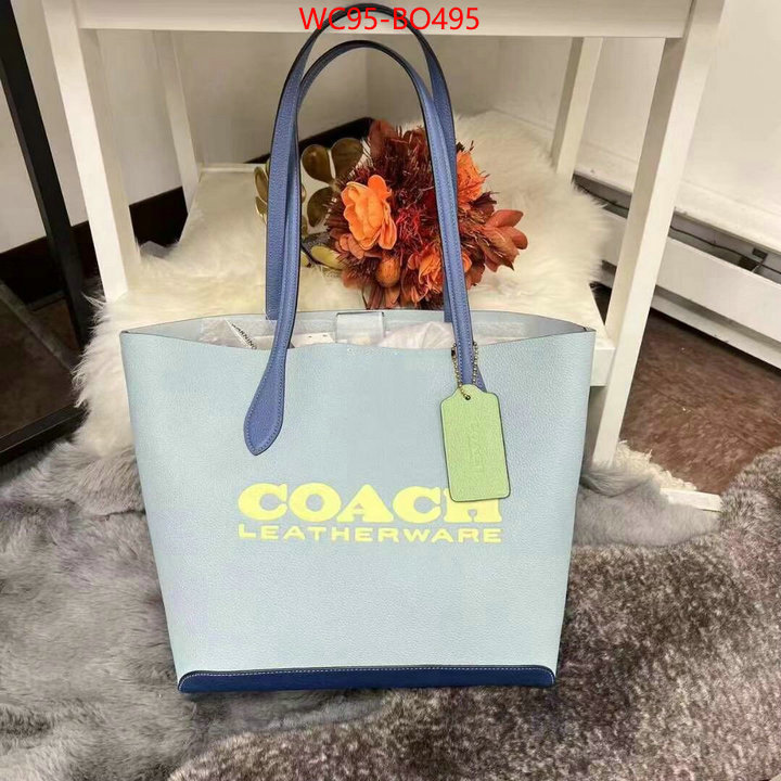 Coach Bags(4A)-Tote-,replica 1:1 high quality ,ID: BO495,$: 95USD