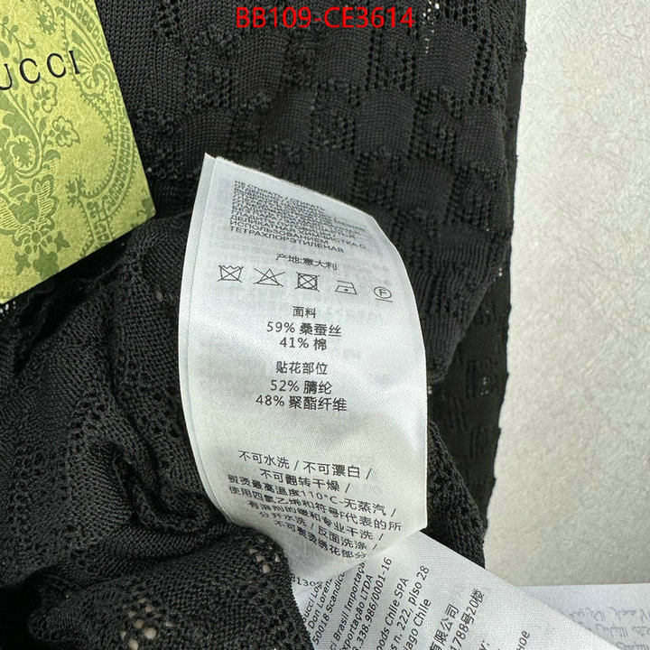 Clothing-Gucci,best replica 1:1 , ID: CE3614,$: 109USD