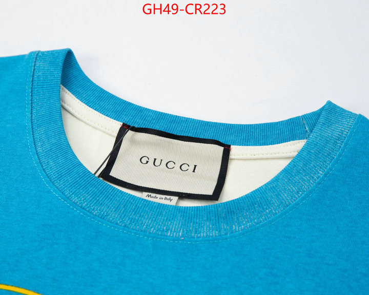 Clothing-Gucci,designer 1:1 replica , ID: CR223,$: 49USD