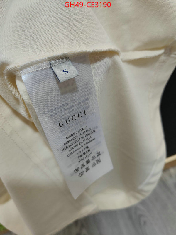 Clothing-Gucci,wholesale imitation designer replicas , ID: CE3190,$: 49USD