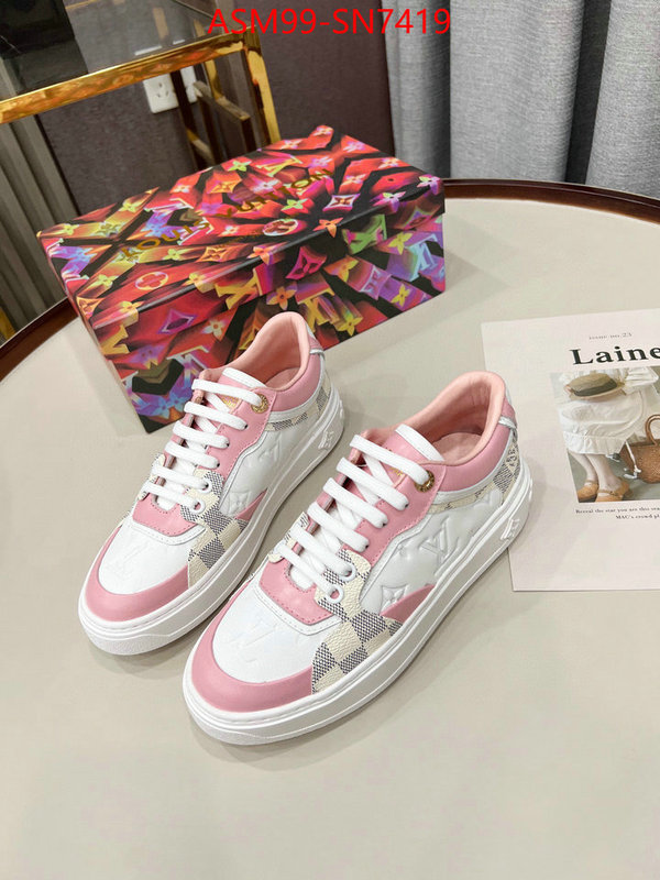 Women Shoes-LV,2023 aaaaa replica 1st copy , ID: SN7419,$: 99USD