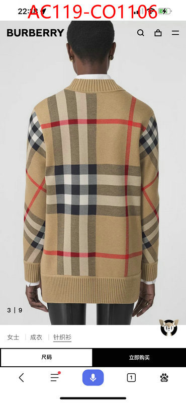 Clothing-Burberry,knockoff , ID: CO1106,$: 119USD