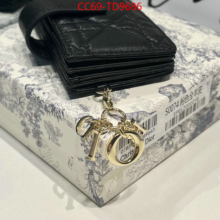 Dior Bags(TOP)-Wallet-,ID: TD9686,$: 69USD