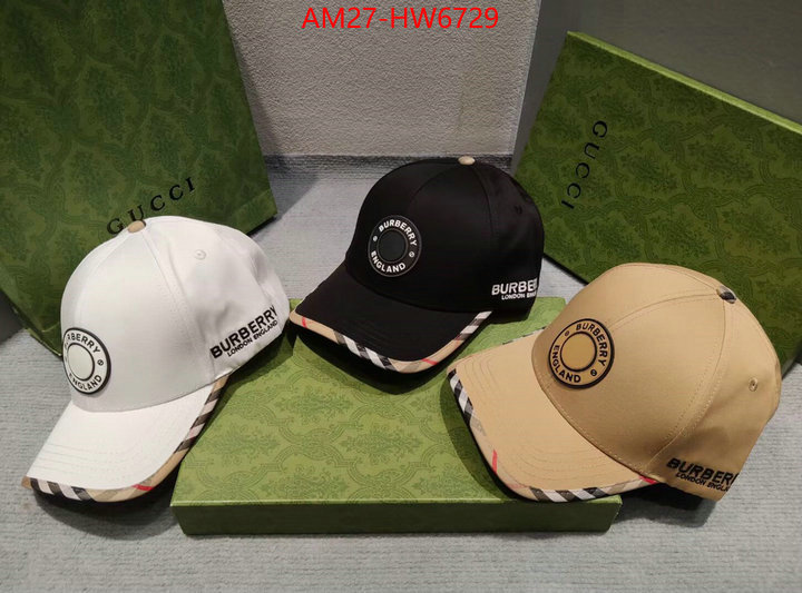 Cap (Hat)-Burberry,buy best high-quality , ID: HW6729,$: 27USD