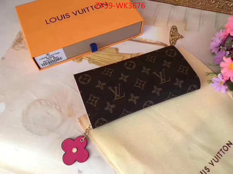 LV Bags(4A)-Wallet,ID: WK3676,$:39USD